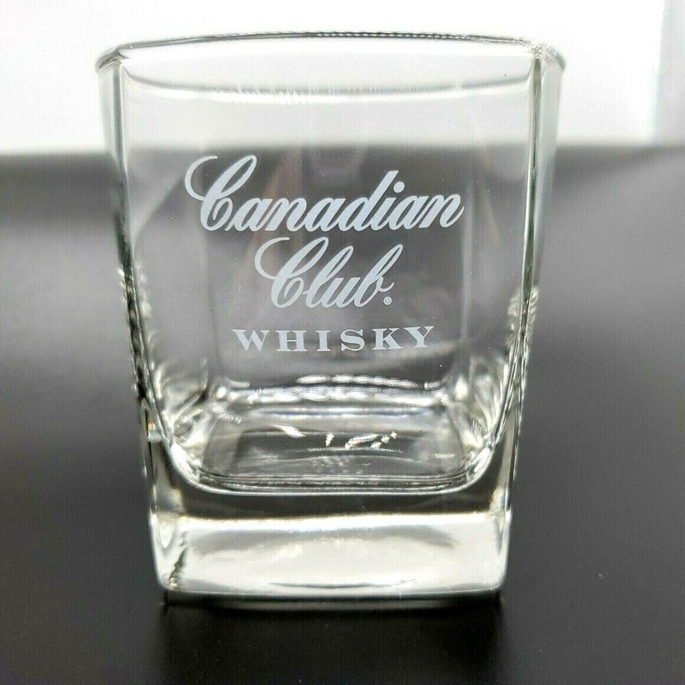 Canadian Club Whisky Square Bottom Rocks Glass